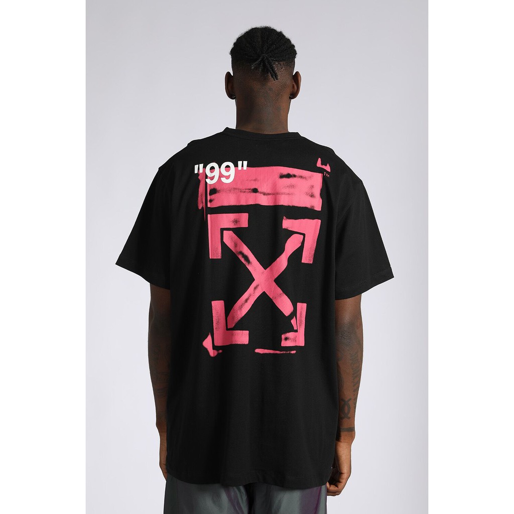 Offwhite 99 Digital Ow Pink Arrow Oil Painting Short-Sleeved Hand-Painted  Men And Women Couple T-Shirt Tide | Shopee Singapore