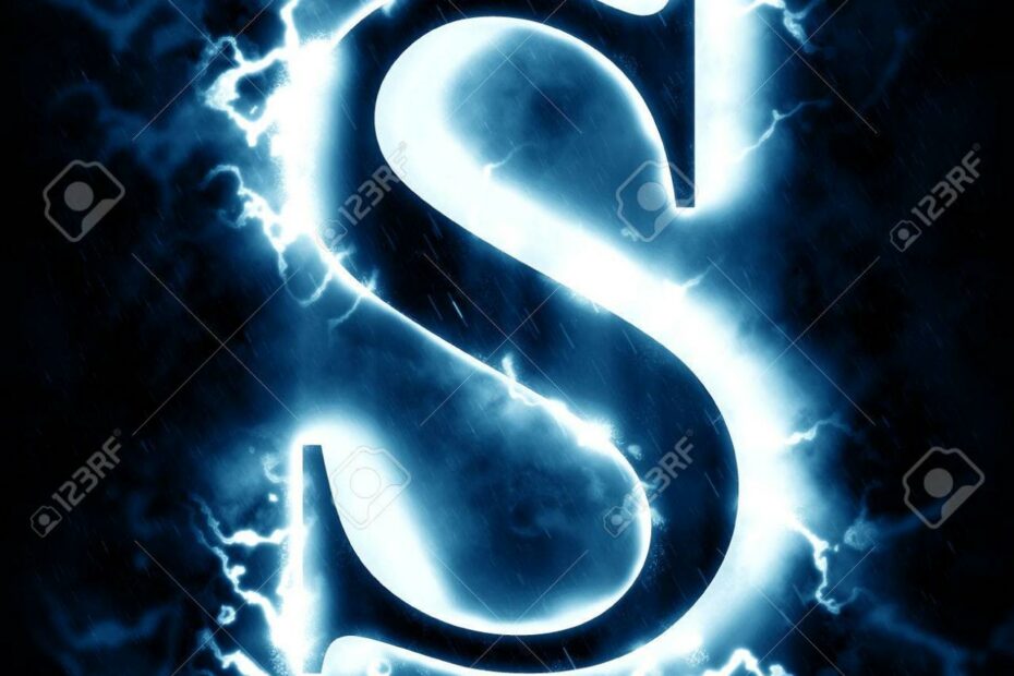 Lightning Letter S Stock Photo, Picture And Royalty Free Image. Image  46712113.