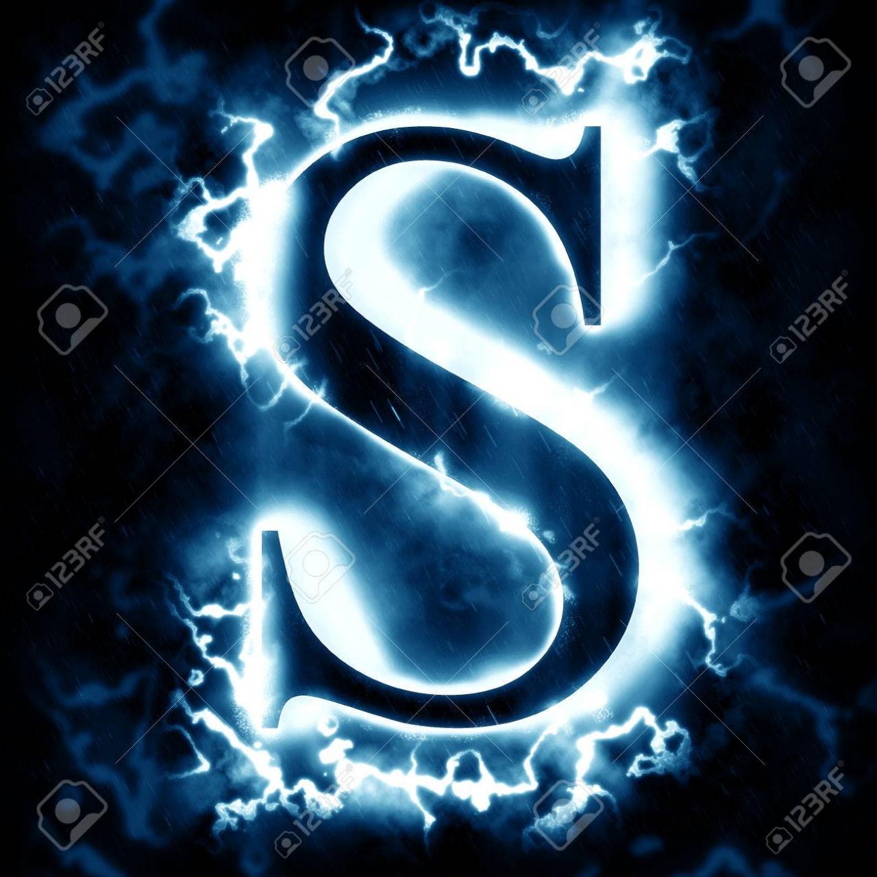 Lightning Letter S Stock Photo, Picture And Royalty Free Image. Image  46712113.