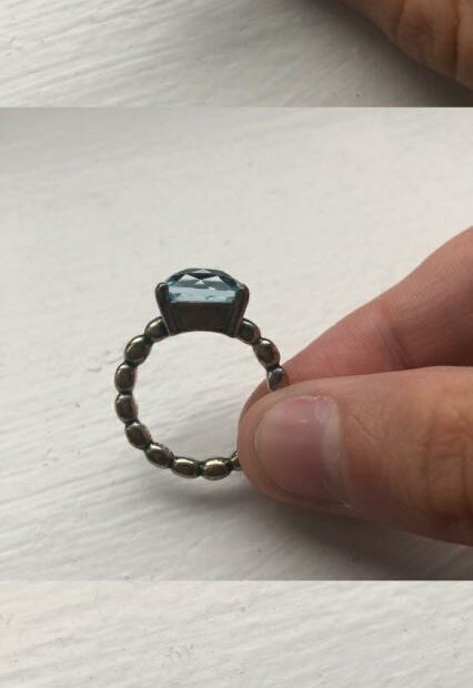 Pandora - Sterling Silver Blue Topaz Ring Size 50 S925 Ale  Discontinued/Rare | Blue Topaz Ring, Topaz Ring, Topaz