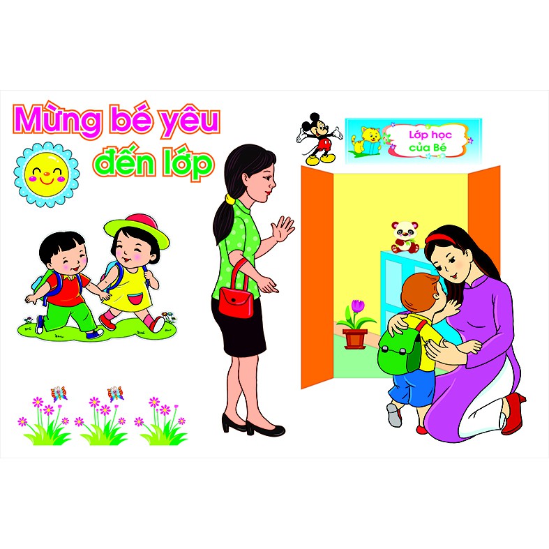 Giảm Giá Tranh Góc Mầm Non Mừng Bé Yêu Đến Lớp - Beecost