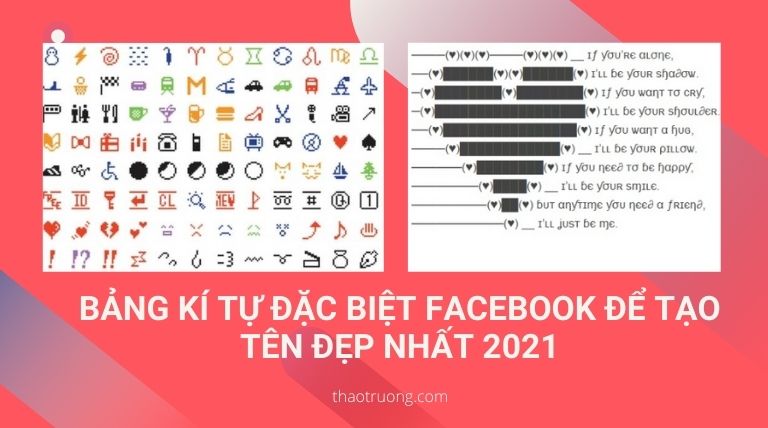 1001+ Kí Tự Đặc Biệt Facebook ❤️❤️❤️ Tạo Kí Tự Fb Với