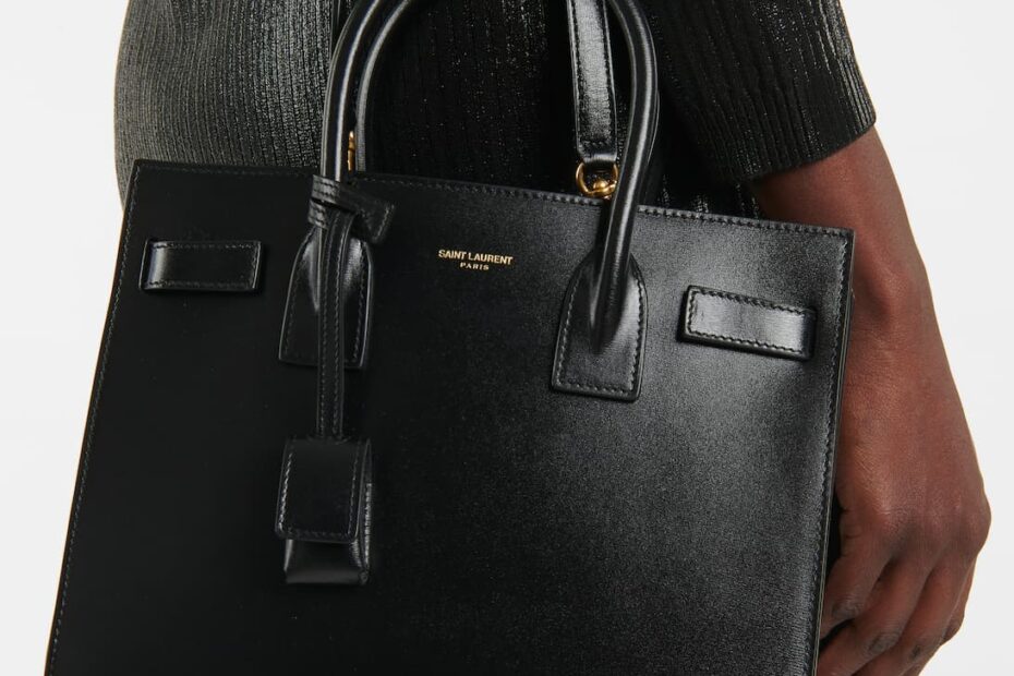 Sac De Jour Baby Leather Tote In Black - Saint Laurent | Mytheresa