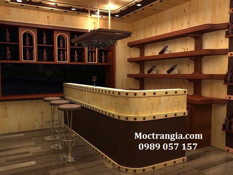 Quầy Bar Cafe Giá Rẻ 015 - Moctrangia | Nội Thất Hầm Rượu