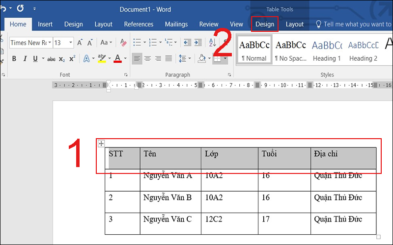 Cách Tô Màu Bảng Trong Word (Áp Dụng Cho Tất Cả Các Phiên Bản Word) -  Thegioididong.Com