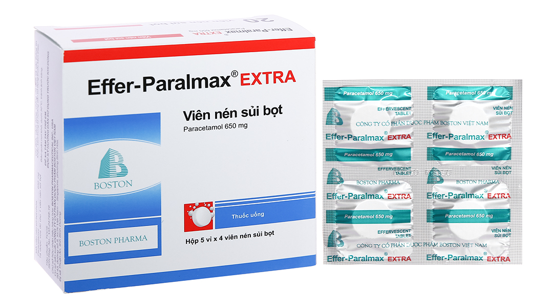 Viên Sủi Effer-Paralmax Extra 650Mg Giảm Đau, Hạ Sốt Từ Nhẹ Đến Vừa (5 Vỉ X  4 Viên) -05/2023 | Nhathuocankhang.Com