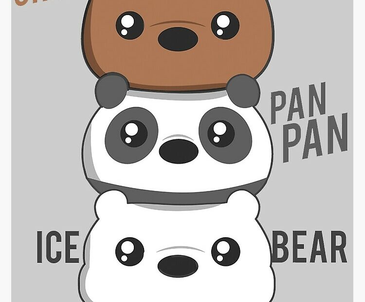 The We Bear Bears Chibi | Cute Grizzly Pan Pan And Ice Bear | Cartoon  Network Licensed Fanart