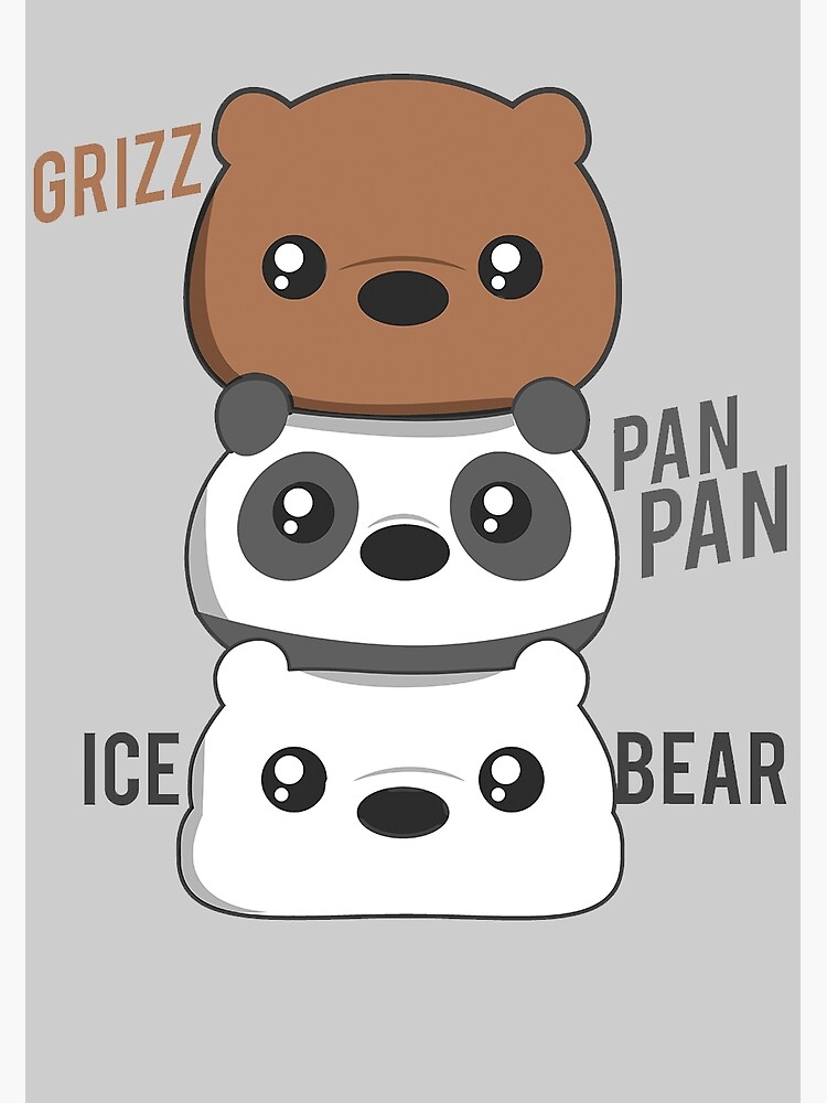 The We Bear Bears Chibi | Cute Grizzly Pan Pan And Ice Bear | Cartoon  Network Licensed Fanart