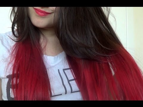 How To | Red Dip Dye Hair - Youtube