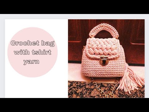 How To Crochet Bag With Tshirt Yarn/Part 1 - Youtube