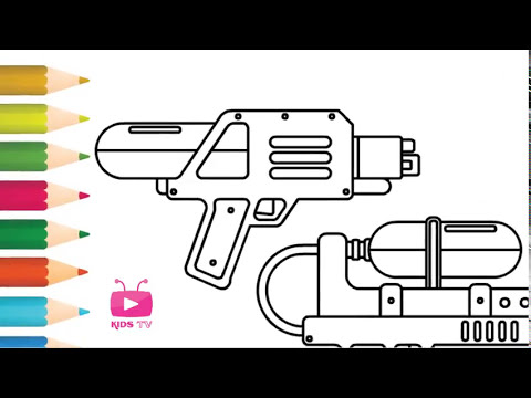 Howtodraw Gun Water | Kids Tv | Bolalar Uchun Suv Tabancasi Tortini Chizish  - Youtube