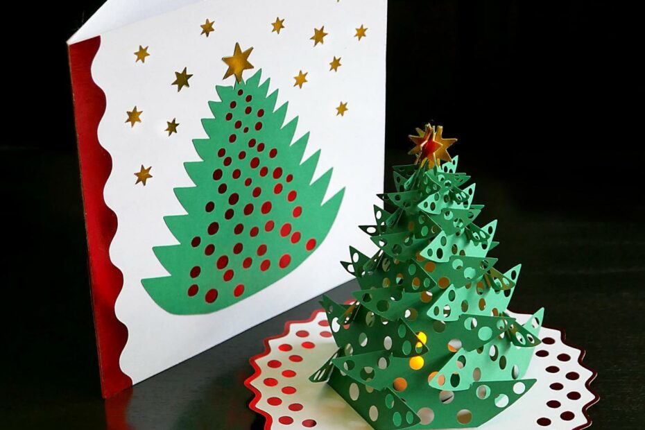 Diy Pop-Up Christmas Tree Card Template Svg And Pdf Files For - Etsy