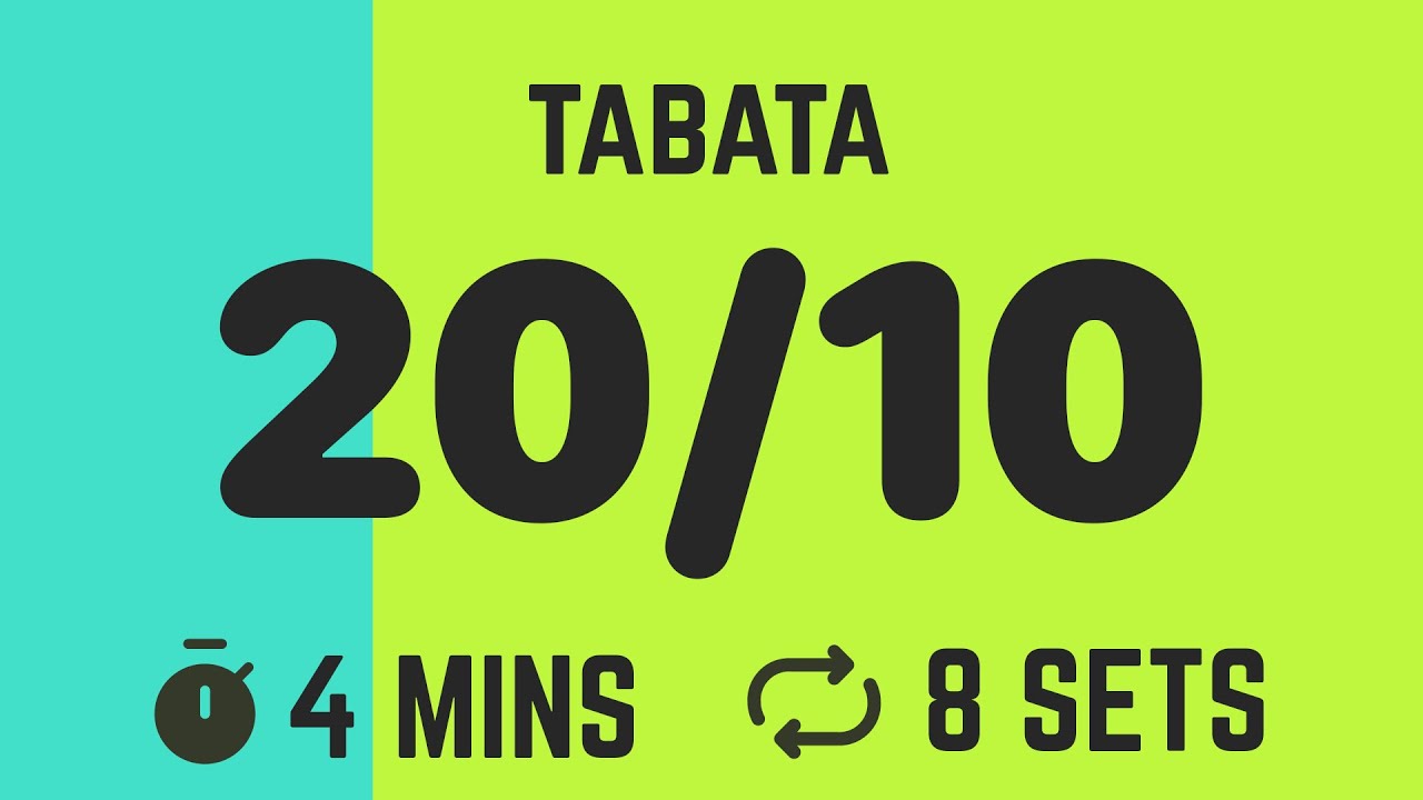 Tabata Timer 20/10 - 8 Rounds - Youtube