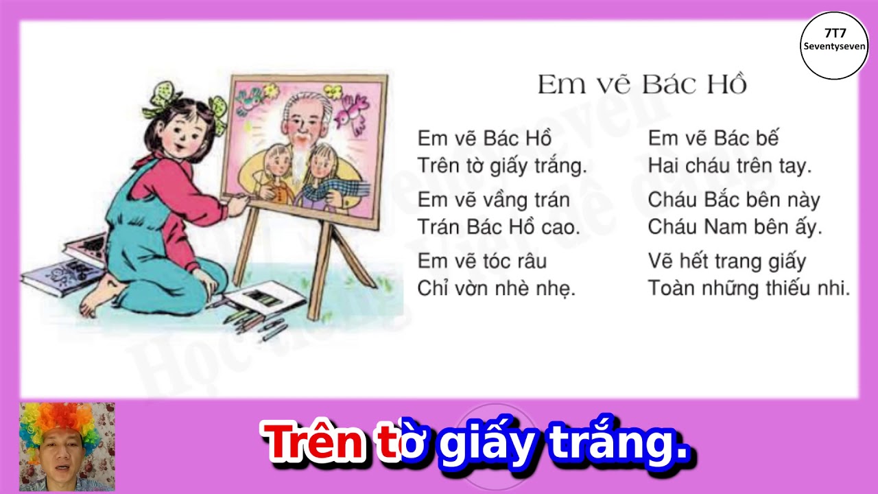 Lớp 3 - Em Vẽ Bác Hồ - Bài Thơ - Trang 43 - Tiếng Việt 3 Tập 2 - Youtube