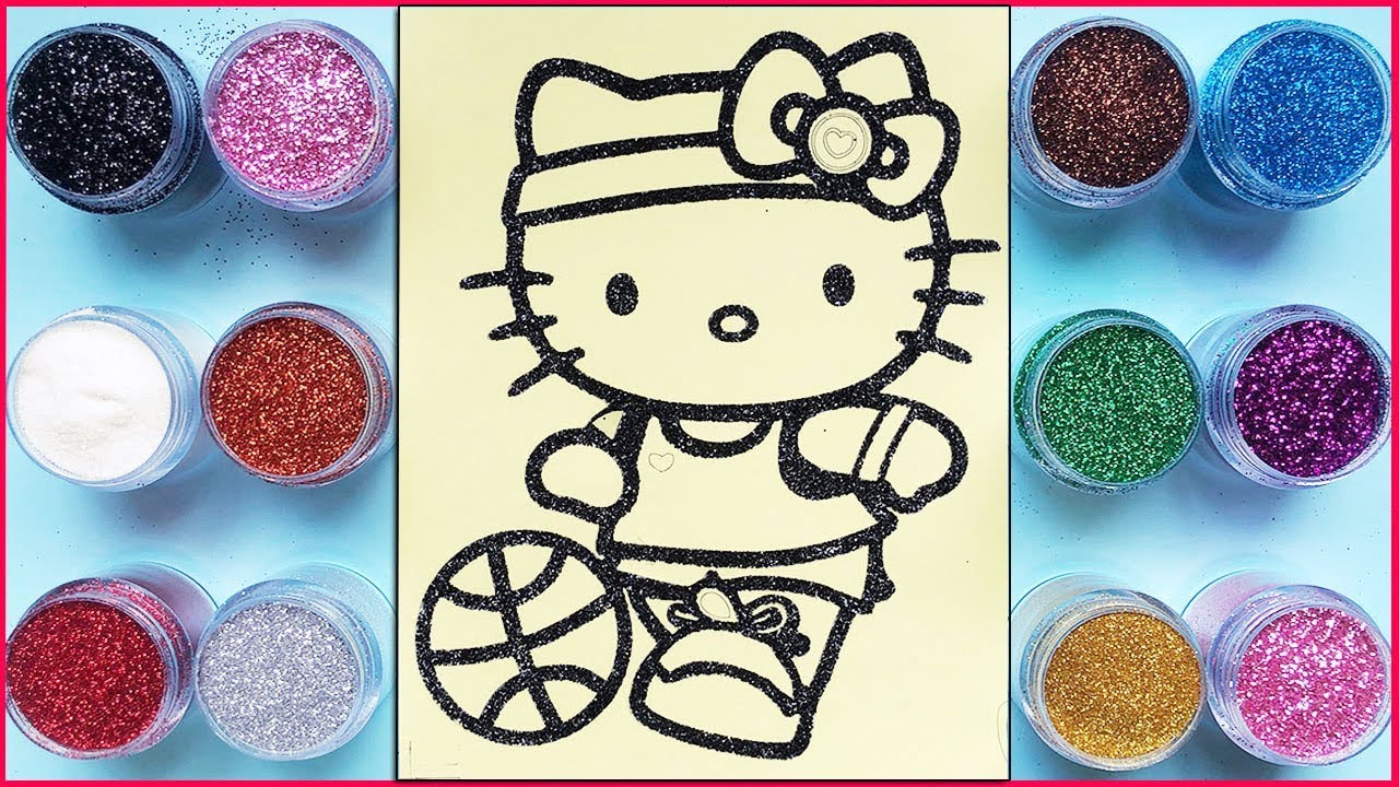 Đồ Chơi Tô Màu Kim Tuyến Hello Kitty Đá Banh / Glitter Kitty Play Soccer  Coloring For Kids(Chimxinh) - Youtube