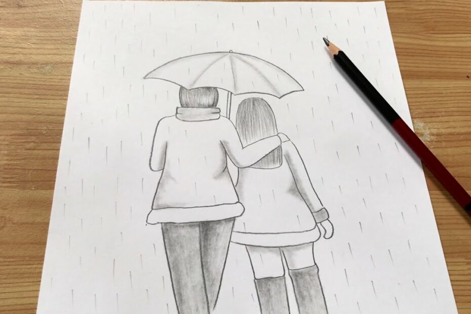 Vẽ Tranh Cặp Đôi Dưới Mưa Bằng Bút Chì | How To Draw Couple By Pencil -  Youtube