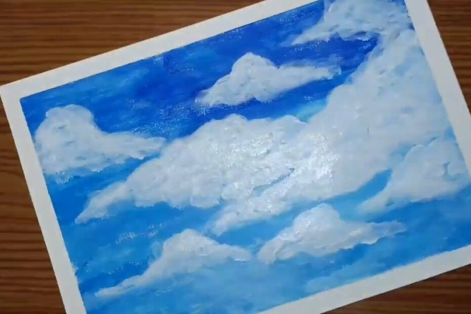 Vẽ Bầu Trời Trong Xanh Bằng Màu Acrylic ⛅⛅ - Draw A Clear Blue Sky Using  Acrylic ⛅⛅ - Youtube