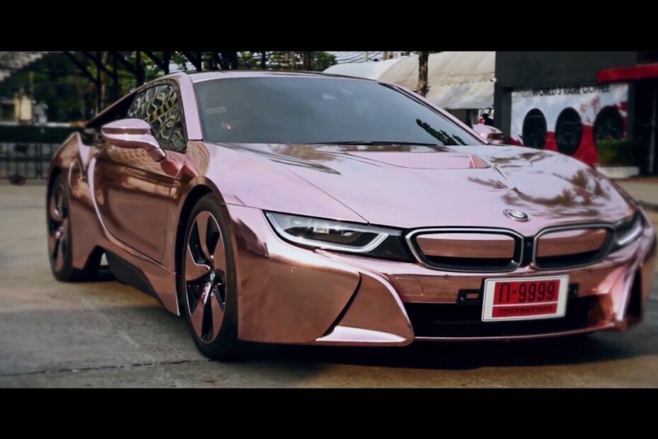 Bmw I8 With Rose Gold Chrome - Youtube