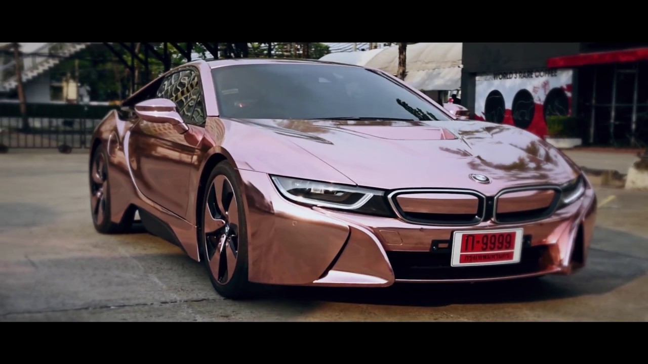 Bmw I8 With Rose Gold Chrome - Youtube