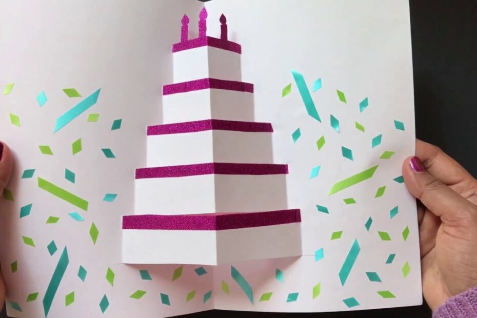 Diy Pop Up Cake Card - Easy Birthday Card - Youtube