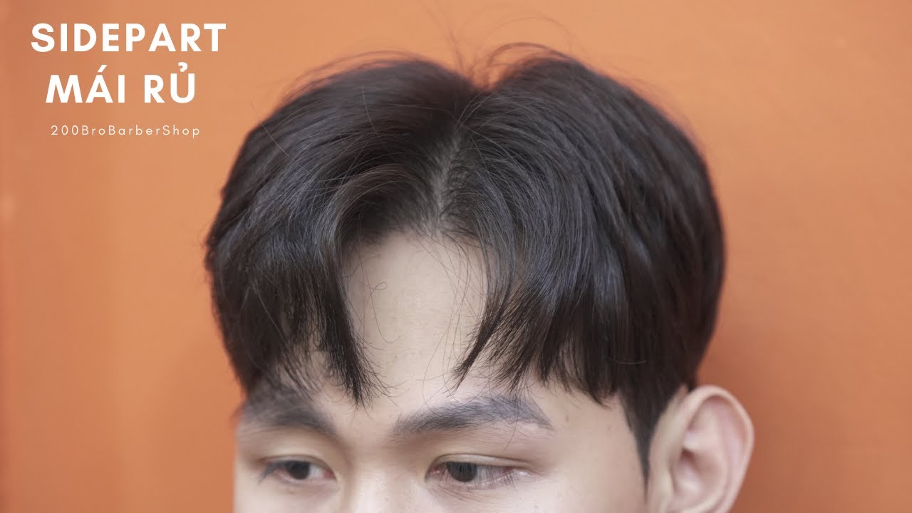 Sidepart 6/4 Mái Rủ , Korean Hairstyle | Hướng Dẫn Ép Side + Uốn Phồng Mái  Rủ - M.Hùng Barbersharing - Youtube