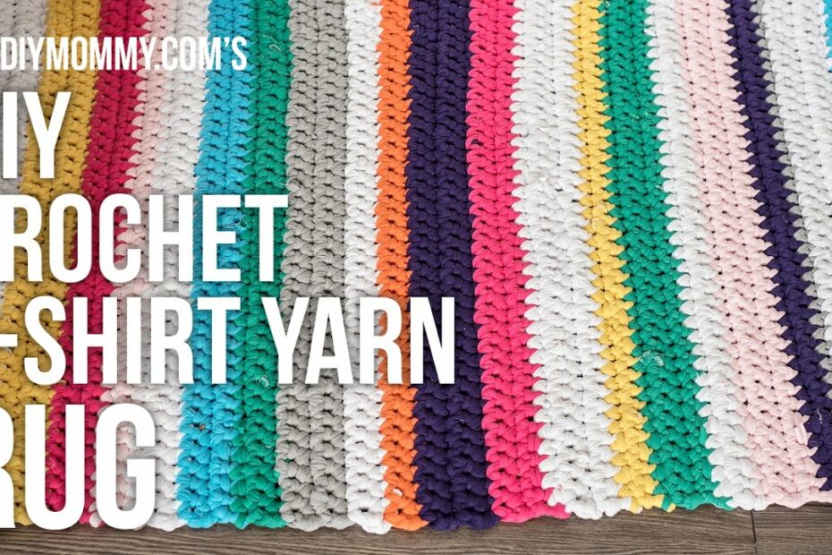 Diy Crochet T-Shirt Yarn Rug Tutorial - Youtube