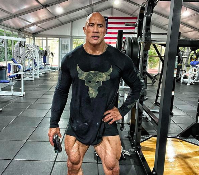 The Rock Showed Off His Quad Gains In A Leg Day Workout Photo