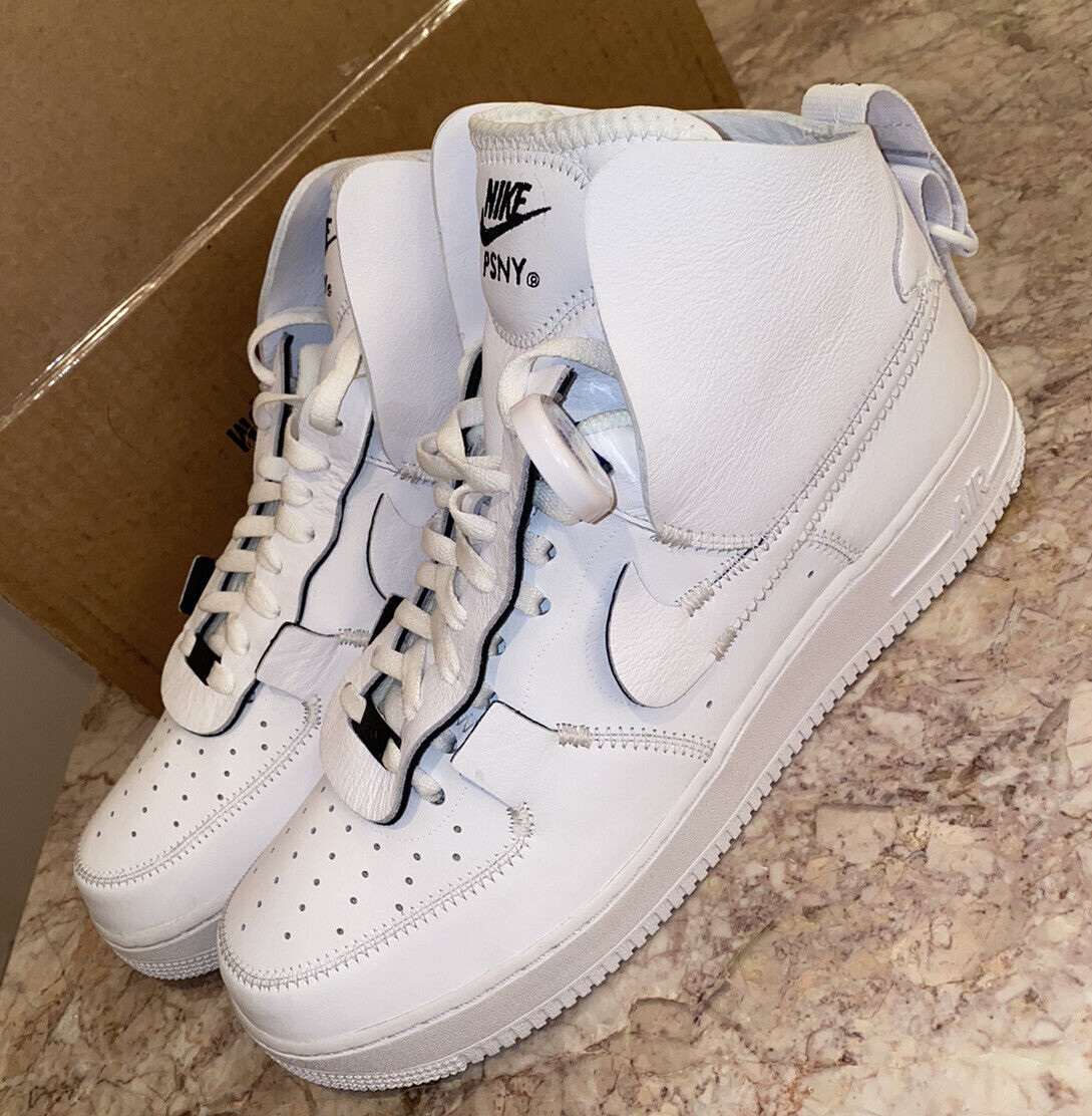 Nike Air Force 1 High Psny White-White-White-Black Us Sz 13 Ao9292-101 Off  White 888407676222 | Ebay