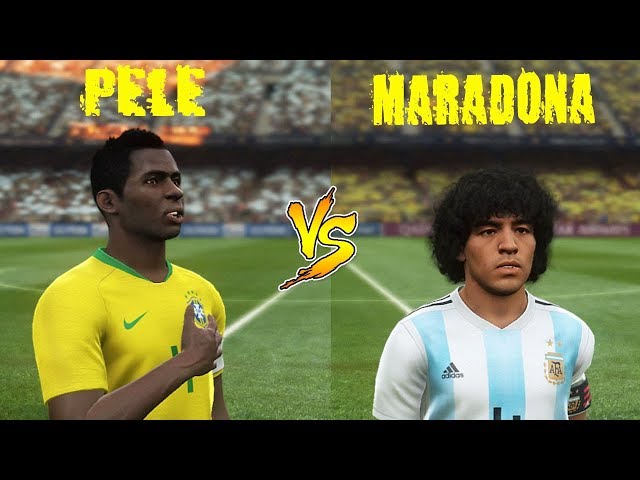 Pele Vs Maradona Pes 2019 | Argentina Vs Brazil Full Match | Amazing Goals  | Gameplay Pc - Youtube