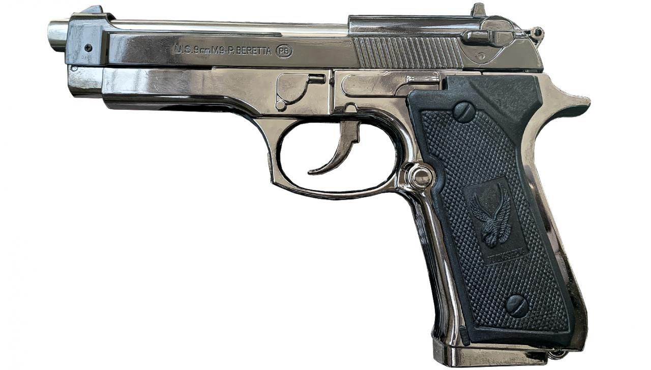 Súng Mô Hình Kim Loại Beretta M9 Tỷ Lệ 1:1 - Súng Đồ Chơi Đạn Thạch Cao Cấp