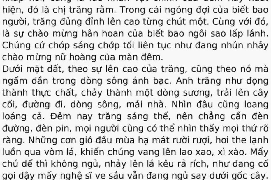 Top 20+ Bài Văn Tả Một Đêm Trăng Đẹp Nhất Mà Bạn Nên Tham Khảo