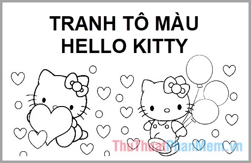 Tranh Tô Màu Hello Kitty - Thủ Thuật Phần Mềm