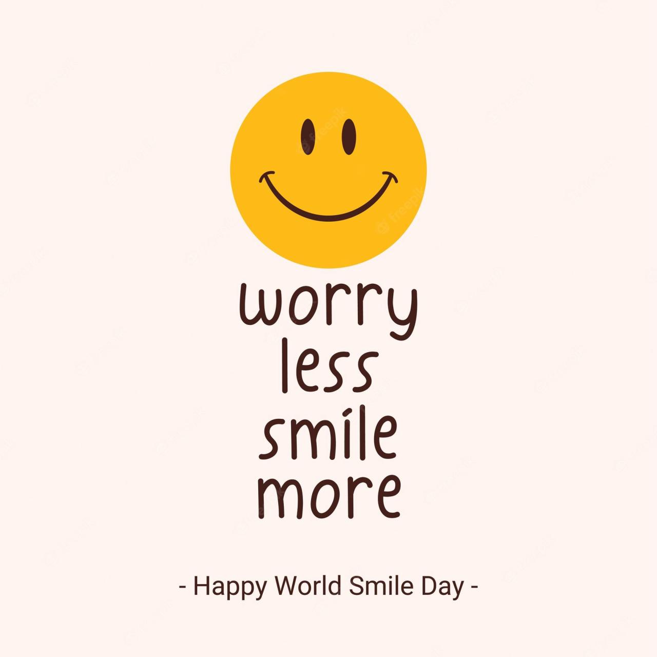 Premium Vector | World Smile Day Quote Ilustration