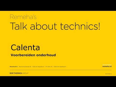 Remeha Calenta - Voorbereiden onderhoud