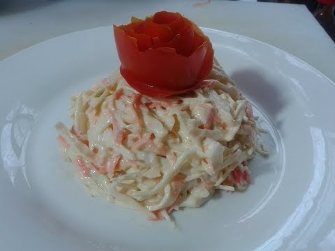 surimi, salad surimi, recipes #4, ensalada de surimi