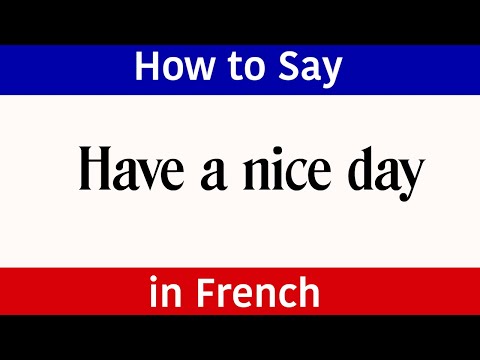 Learn French | How to say