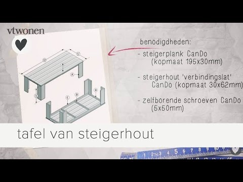 tafel van steigerhout maken | vtwonen | doe-het-zelf