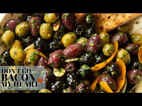 The Most DELICIOUS Marinated Olives