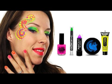 UV Neon Face Paint Tutorial - How to Do Neon Festival Face Paint