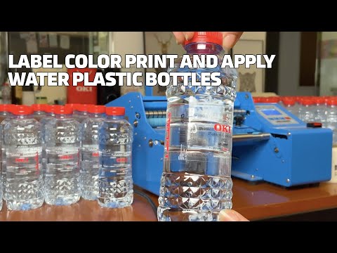 Label Color Print and Apply Water Plastic Bottles