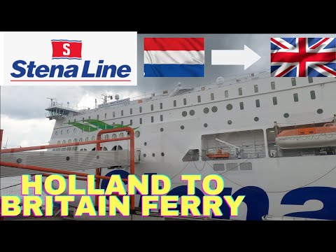 Holland To England. Stena Line Ferry - Day Crossing from Hook of Holland to Harwich, England