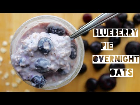 Healthy Blueberry Pie Overnight Oats Recipe | How To Make Overnight Oatmeal