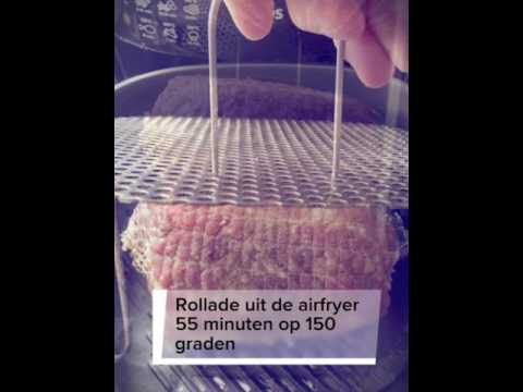 Rollade uit de airfryer 55 minuten op 150 graden