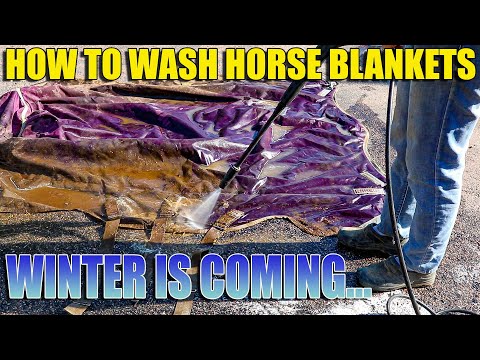 HOW TO WASH AND WATERPROOF HORSE BLANKETS ~DIY~