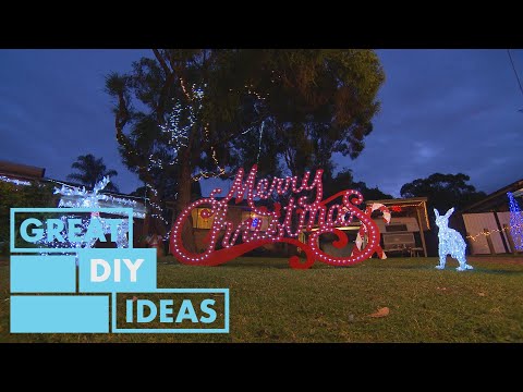 How to Create Your Own Light-Up Christmas Sign | DIY | Great Home Ideas