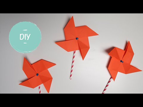 Windmolentje maken - Deze origami molen draait als een tierelier!