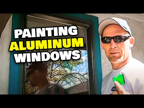 How To Paint Metal or Aluminum Windows.  Painting Aluminum Windows.