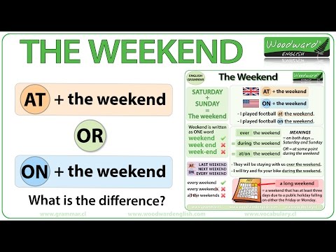 THE WEEKEND - AT the weekend or ON the weekend?