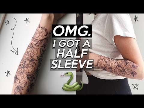 I GOT A HALF SLEEVE! | Tattoo Vlog/Experience | Jamie Paige