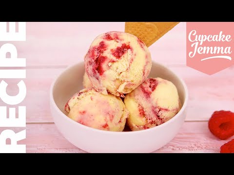 Super Quick SOFT SERVE ICE CREAM RECIPE for Raspberry Ripple Ice Cream! | Cupcake Jemma